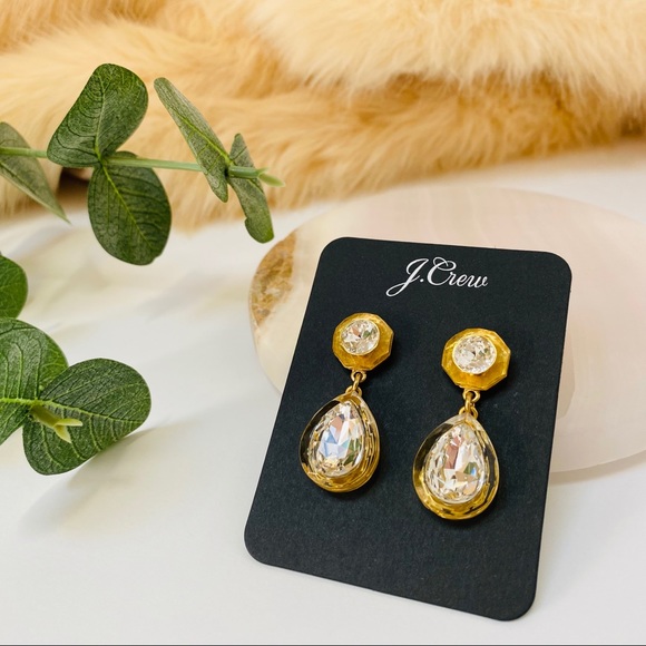 J. CREW Pear-shaped Stone Drop Earrings - Picture 5 of 7